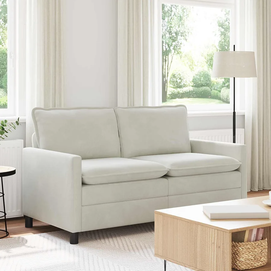 Canapé Crème 156 x 81 x 87,5 cm Velours