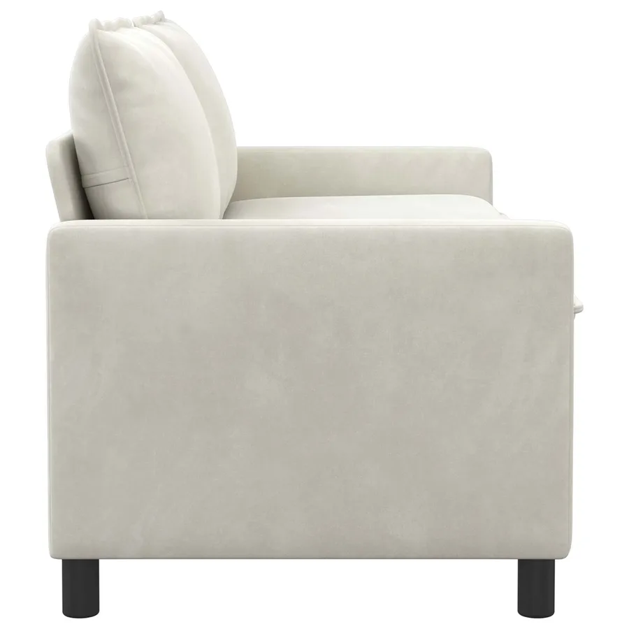 Canapé Crème 156 x 81 x 87,5 cm Velours - 4