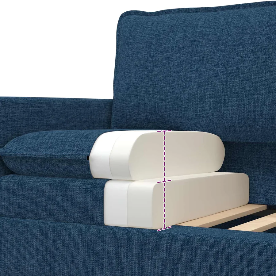 Canapé Bleu 156 x 81 x 87,5 cm Tissu - 7