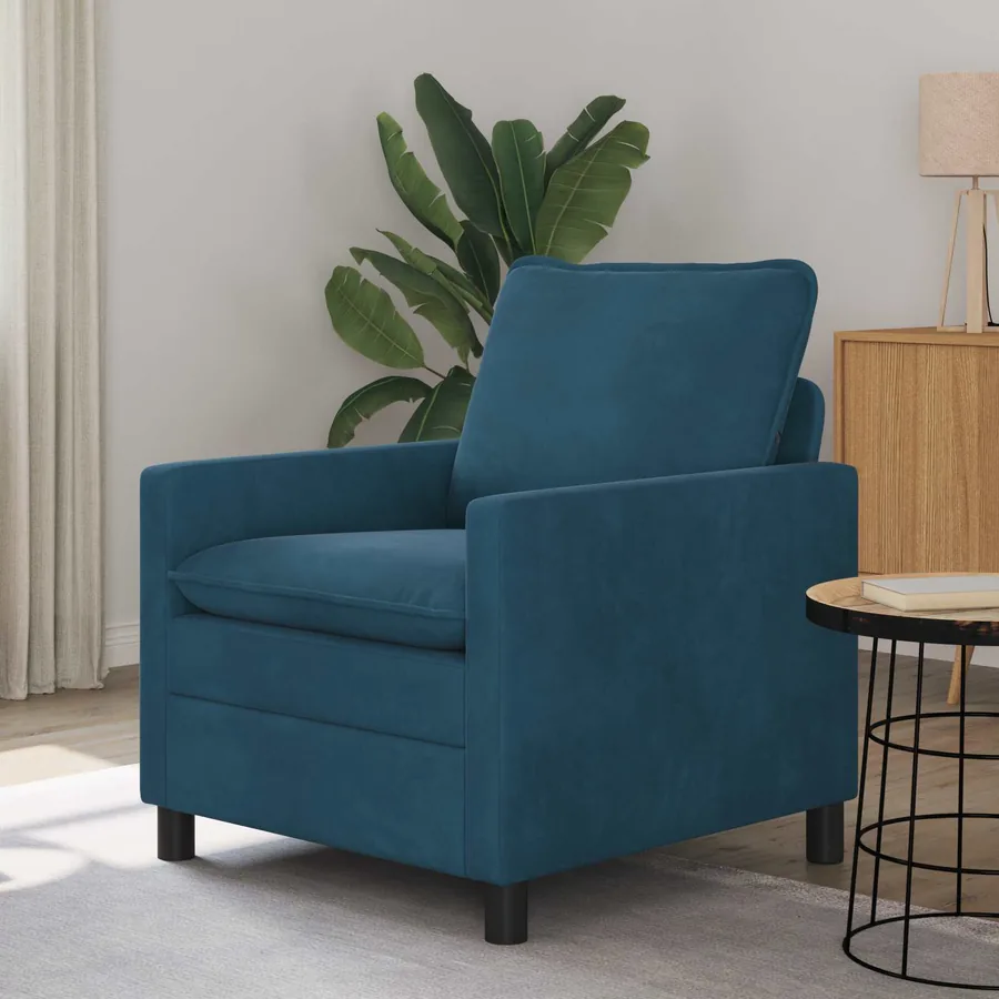 Canapé Bleu 76 x 81 x 87,5 cm Velours