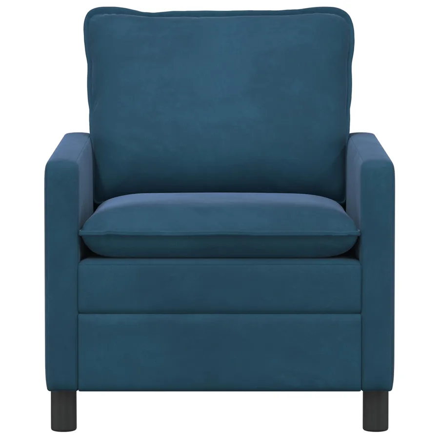 Canapé Bleu 76 x 81 x 87,5 cm Velours - 3