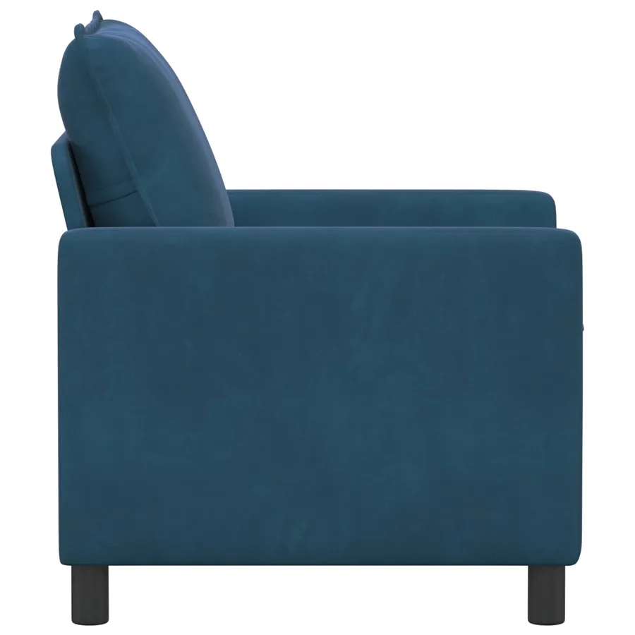 Canapé Bleu 76 x 81 x 87,5 cm Velours - 4