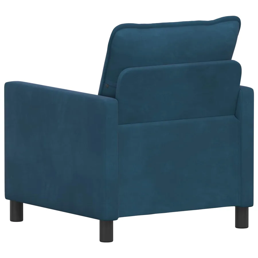 Canapé Bleu 76 x 81 x 87,5 cm Velours - 5