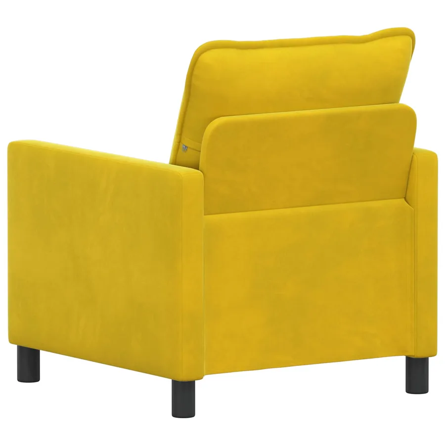Canapé Jaune 76 x 81 x 87,5 cm Velours - 5