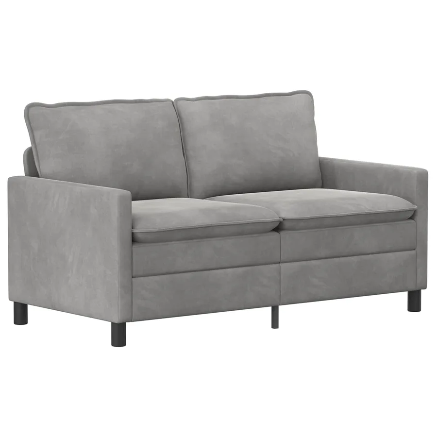 Ensemble de Canapés 2 pcs Gris clair Velours - 4