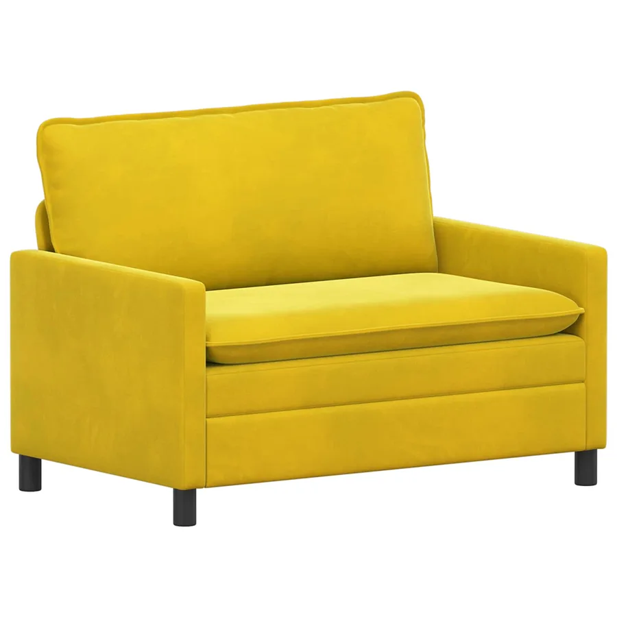Ensemble de Canapés 2 pcs Jaune Velours - 4