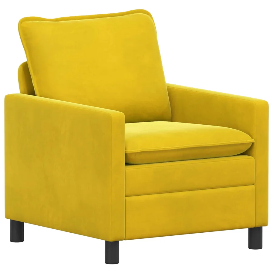 Ensemble de Canapés 2 pcs Jaune Velours - 3