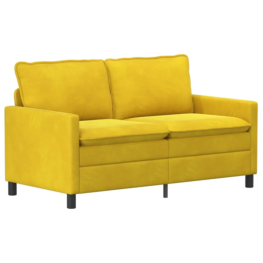 Ensemble de Canapés 2 pcs Jaune Velours - 4