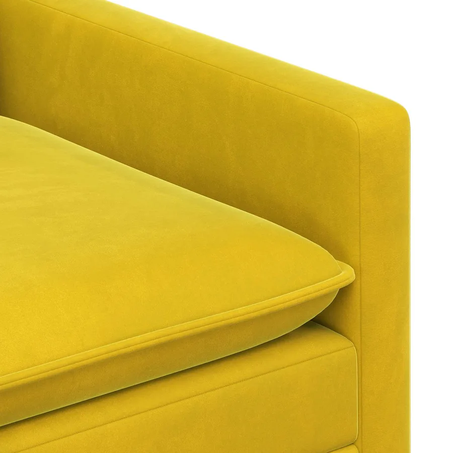 Ensemble de Canapés 2 pcs Jaune Velours - 5