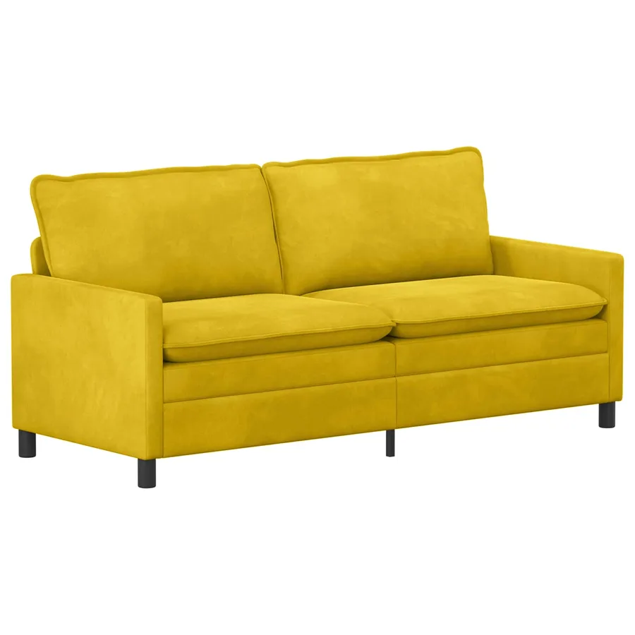 Ensemble de Canapés 2 pcs Jaune Velours - 3
