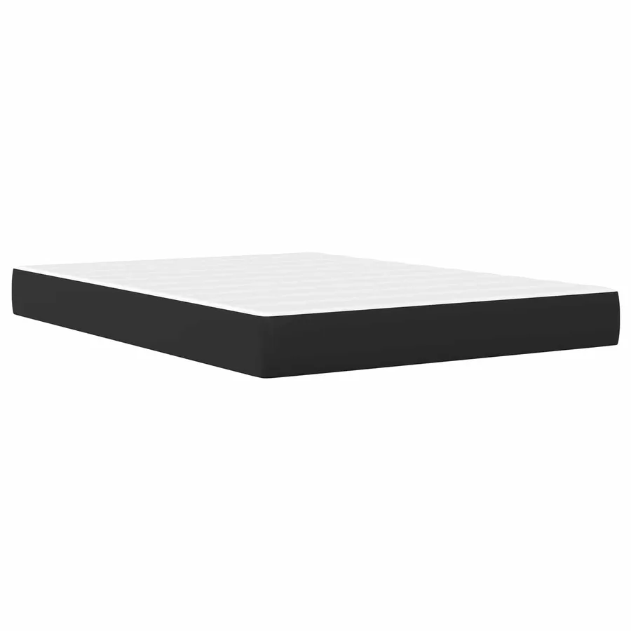Cadre de lit avec matelas Noir 160 x 200 cm Simili cuir - 7