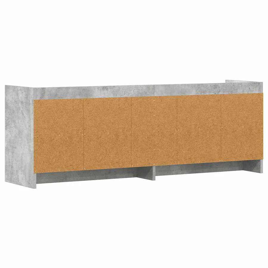 Meuble TV 135 x 33 x 47 cm Gris béton Bois d'ingénierie - 6