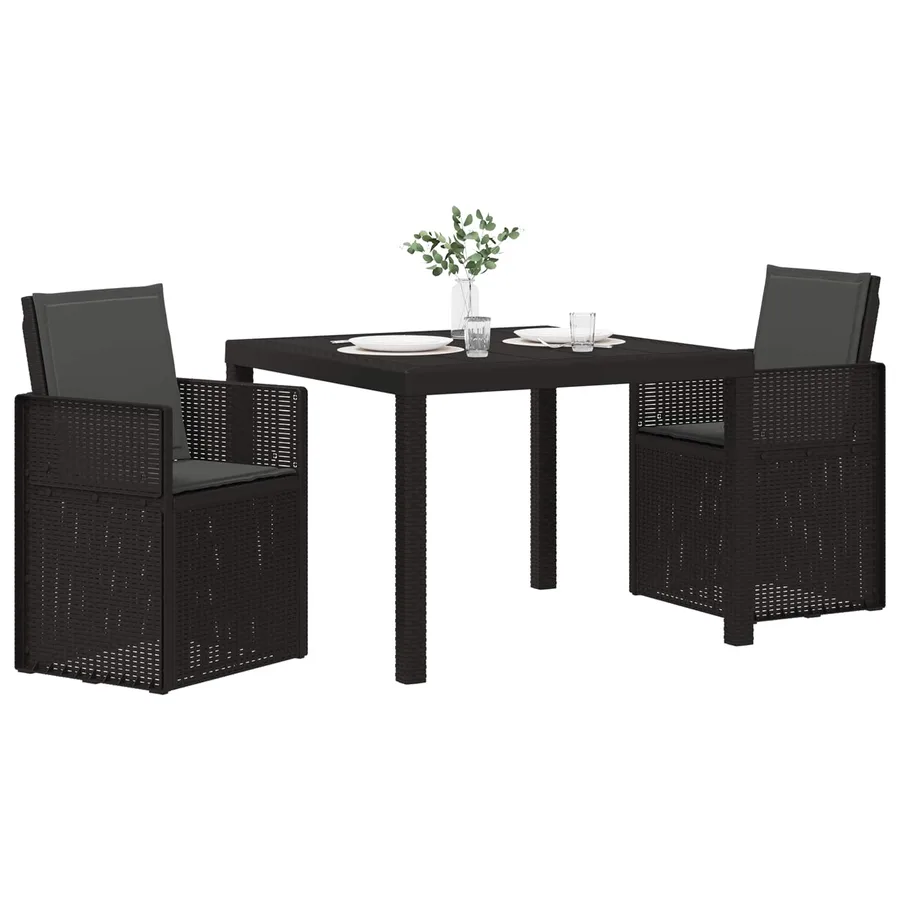 Ensemble de salle à manger pour jardin 3 pcs Anthracite PP - 3