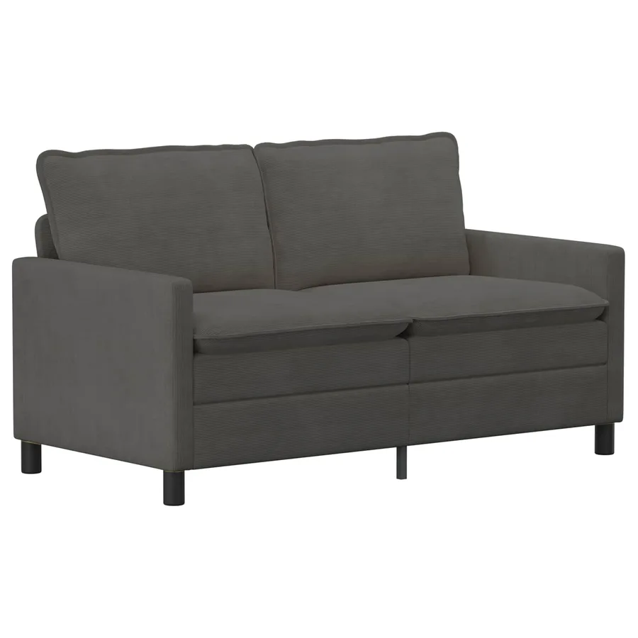 Ensemble de Canapés 2 pcs Gris foncé Tissu - 4