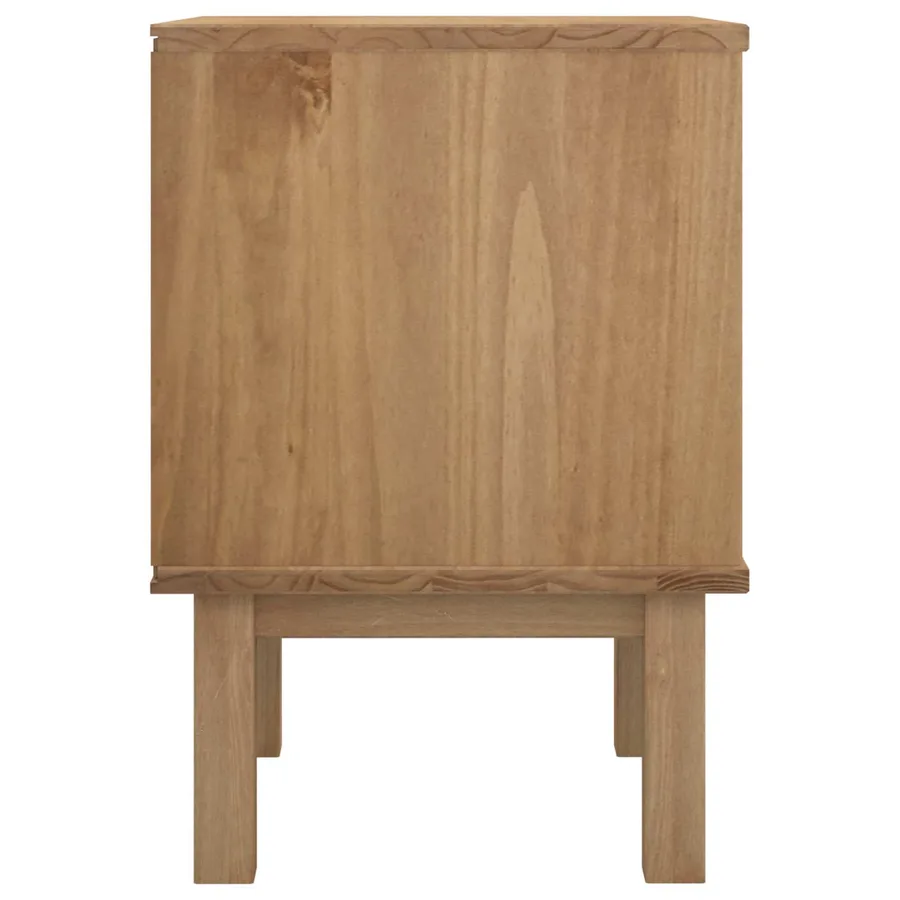 Table de chevet OTTA Noir 45 x 39 x 57 cm Bois de pin massif - 5
