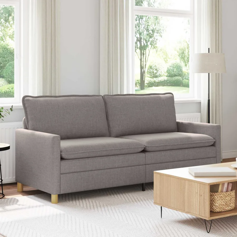 Canapé Taupe 196 x 81 x 87,5 cm Tissu