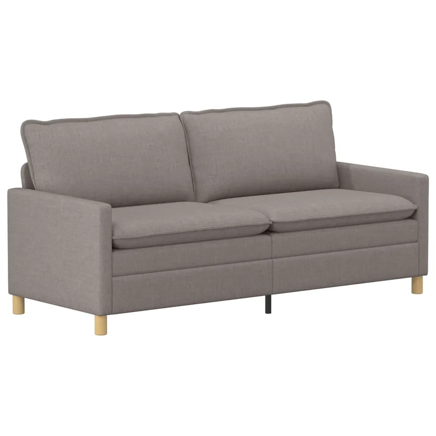 Canapé Taupe 196 x 81 x 87,5 cm Tissu - 2