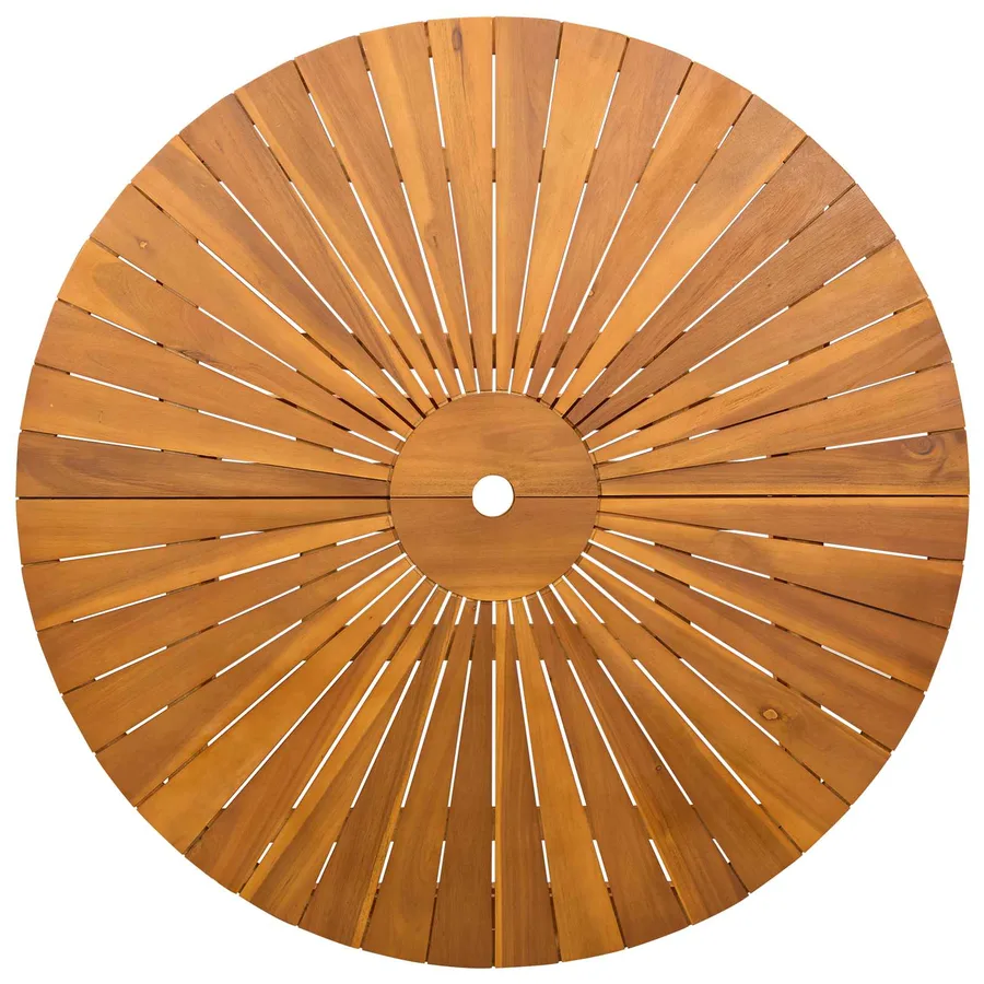 Table de jardin pliante Naturel Ø110 x 75 cm - 6