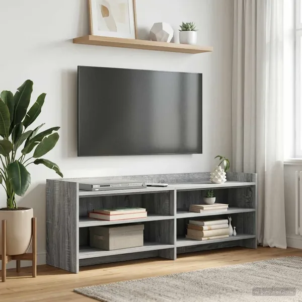 Meuble TV 135 x 33 x 47 cm Sonoma gris Bois d'ingénierie