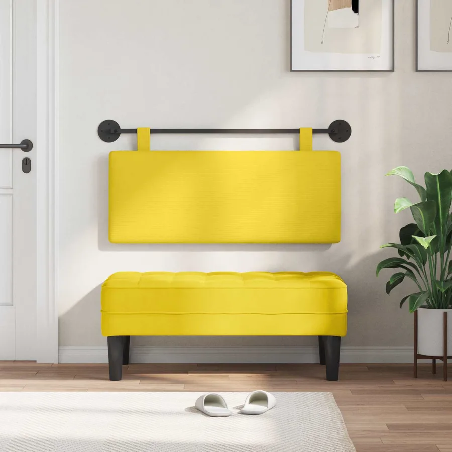 Tête de lit suspendue Tissu en velours côtelé - 3