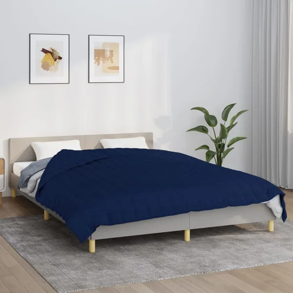 Couverture lestée Bleu 200x220 cm 13 kg Tissu
