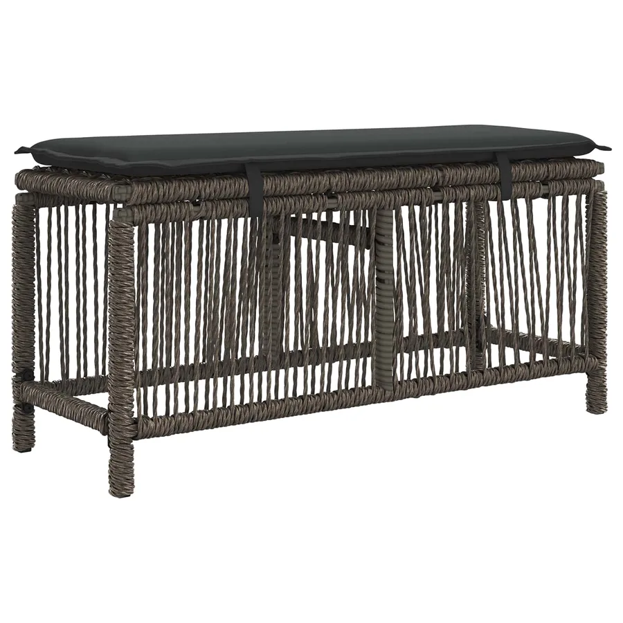 Ensemble de salle à manger pour jardin 3 pcs Gris et Gris foncé - 2