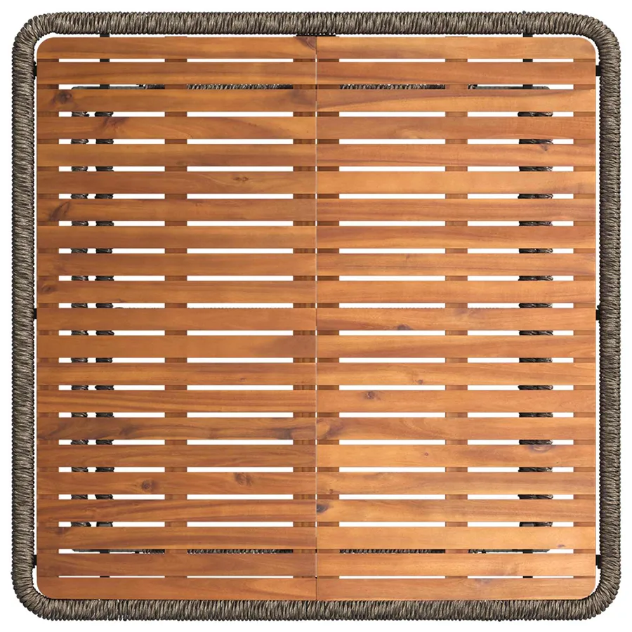 Ensemble de salle à manger pour jardin 3 pcs Gris et Gris foncé - 4
