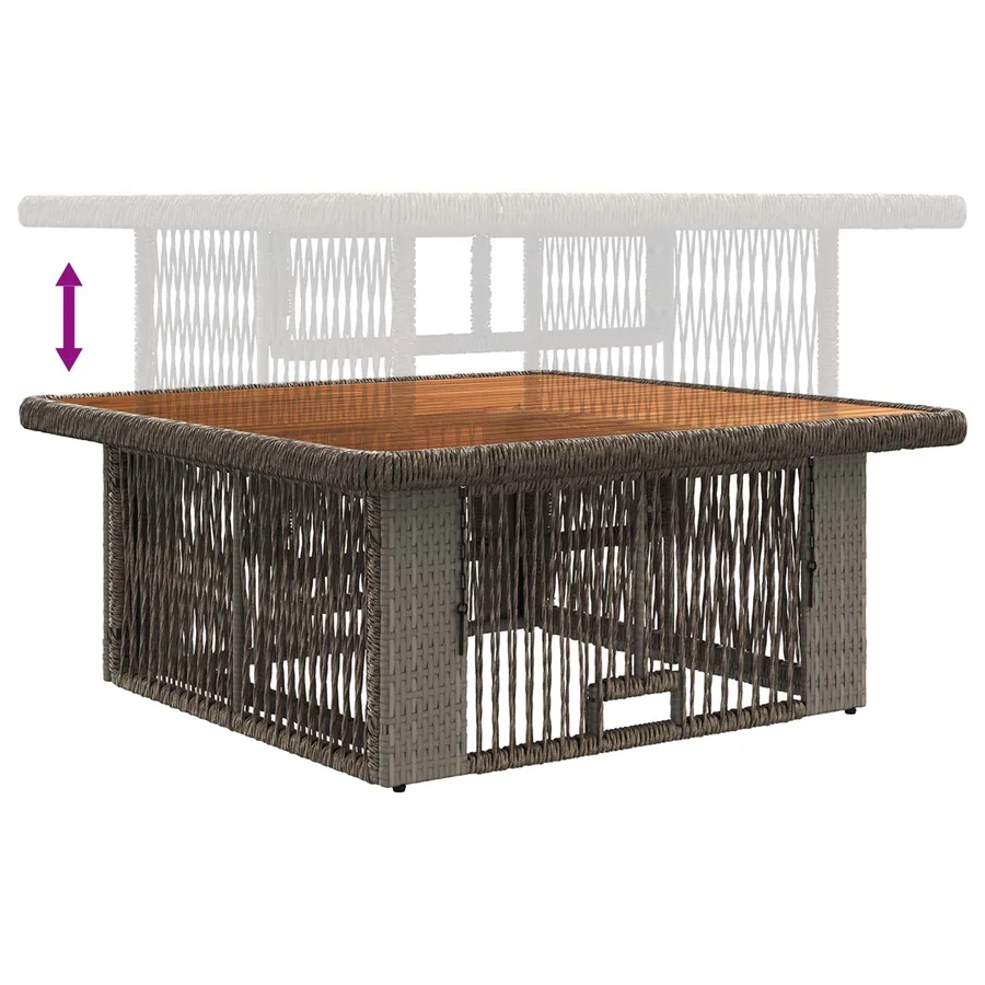 Ensemble de salle à manger pour jardin 3 pcs Gris et Gris foncé - 6