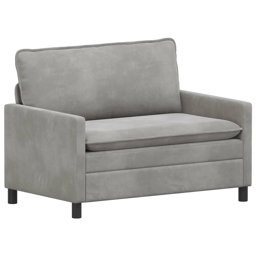 Ensemble de Canapés 2 pcs Gris clair Velours - 4