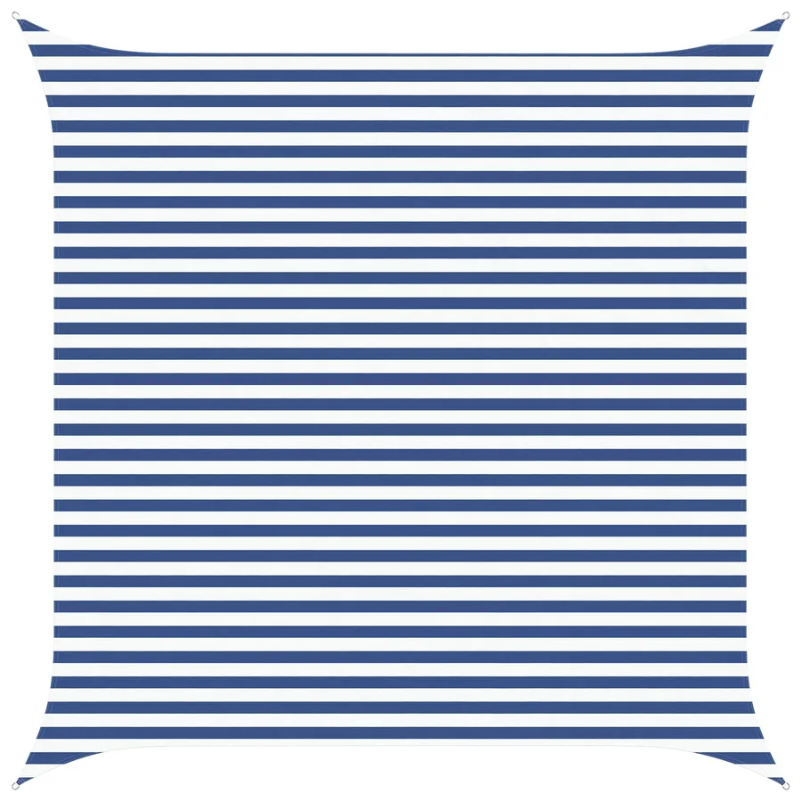 Voile d'ombre Bleu et Blanc 4 x 4 m 100 % polyester Oxford - 2