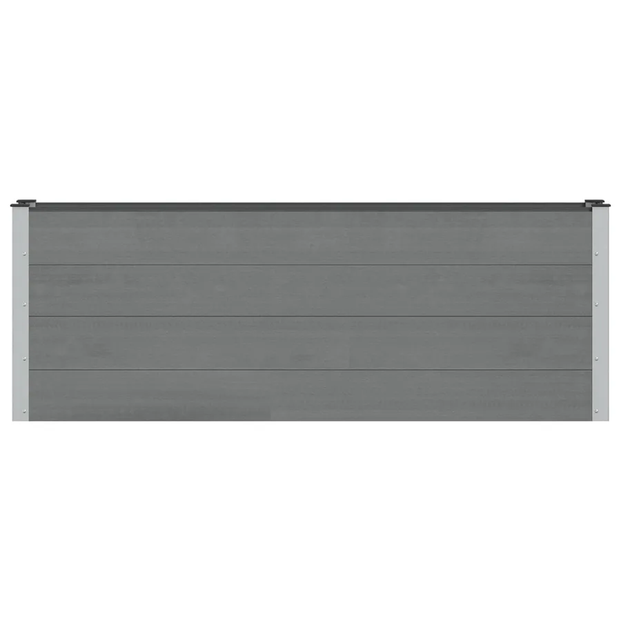 Jardinière surélevée Gris 200 x 30 x 72 cm WPC et Aluminium - 2