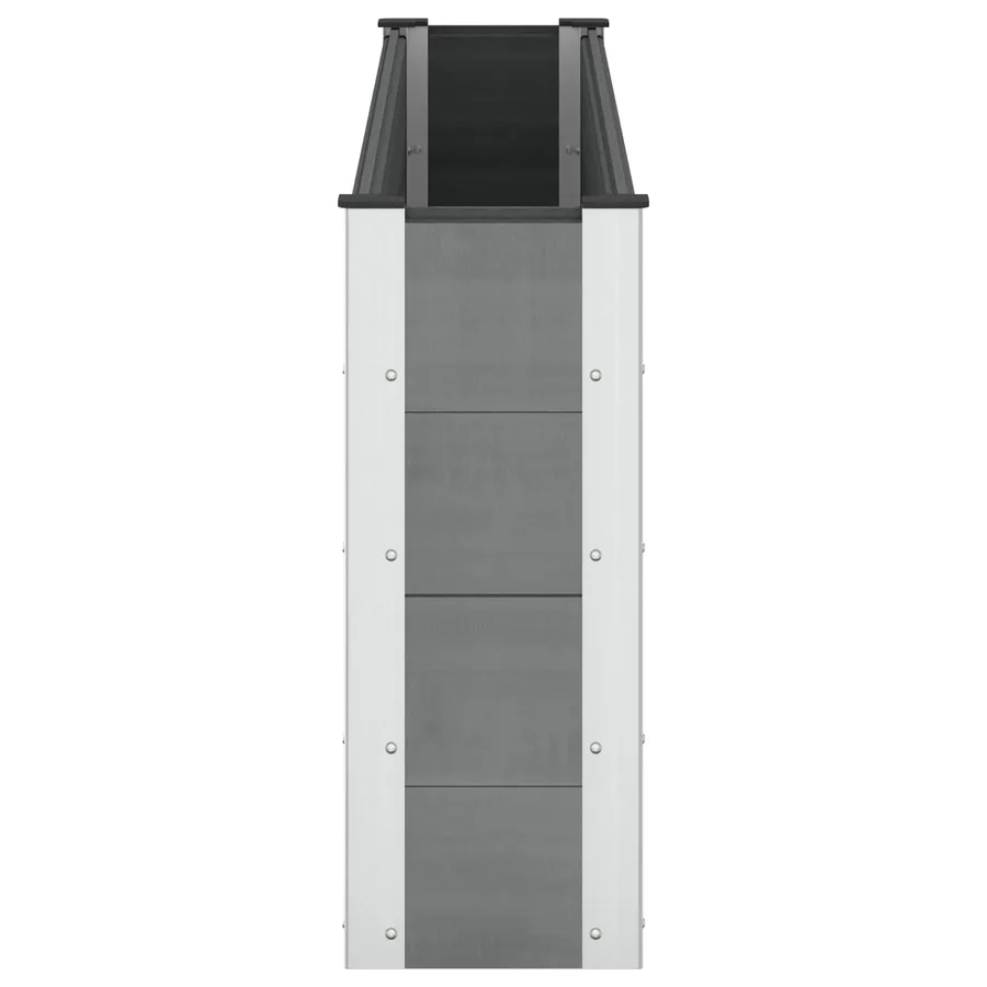 Jardinière surélevée Gris 200 x 30 x 72 cm WPC et Aluminium - 3