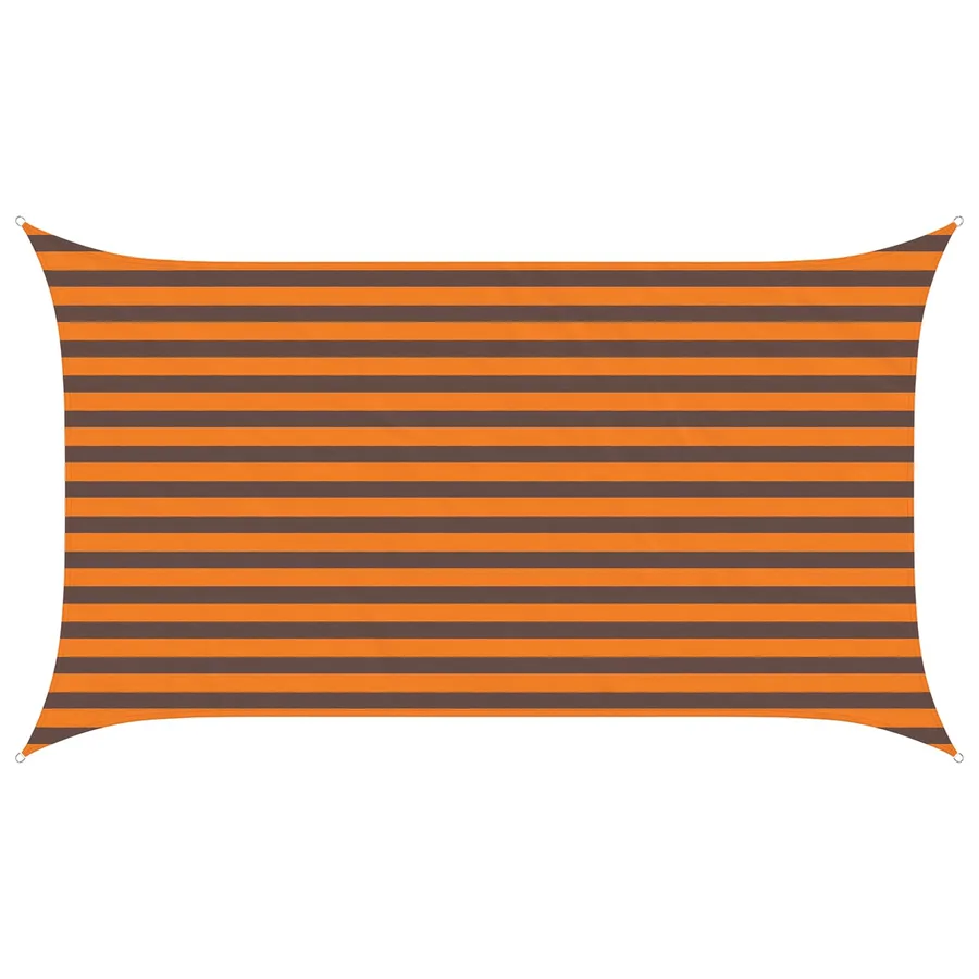 Voile d'ombre Orange et marron 3,5 x 2 m 100 % polyester Oxford - 2