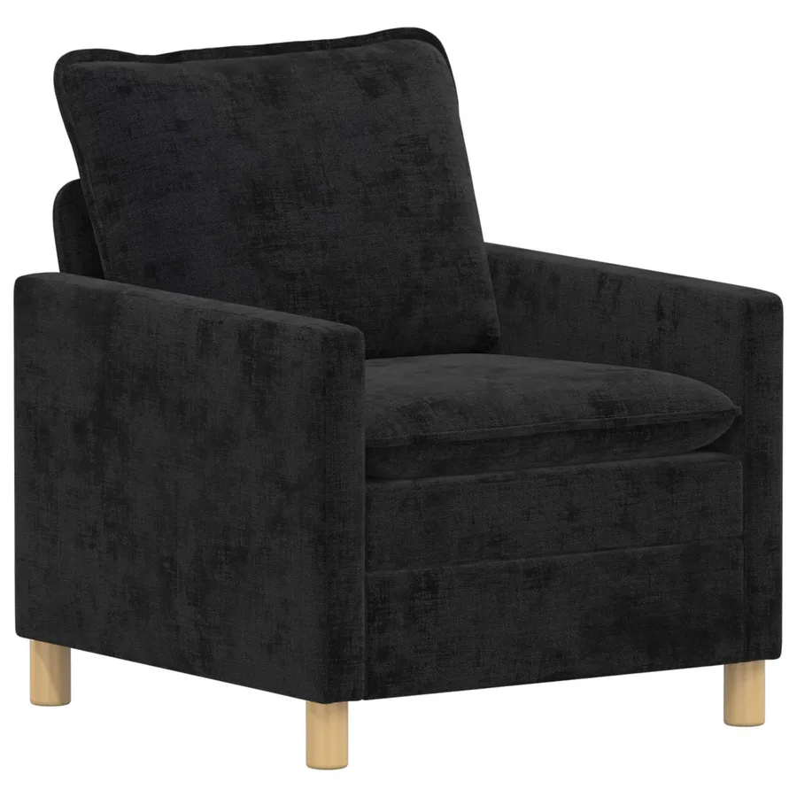 Canapé Noir 76 x 81 x 87,5 cm Polyester - 2