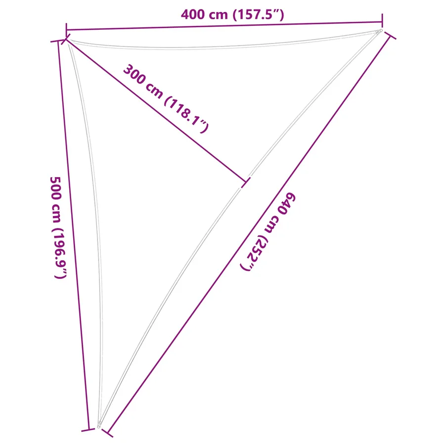 Voile d'ombre Gris clair et blanc 4 x 5 x 6,4 m - 8