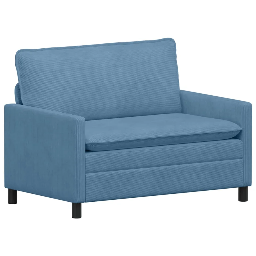 Ensemble de Canapés 2 pcs Bleu Tissu - 4