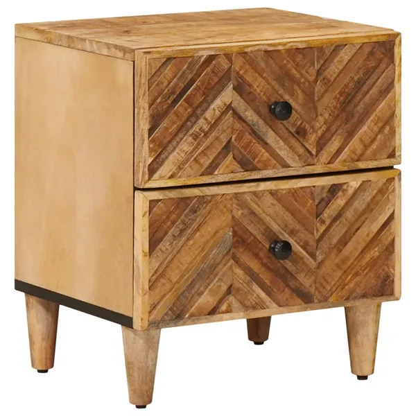 Table de chevet Marron 40 x 33,5 x 46 cm Bois de mangue massif
