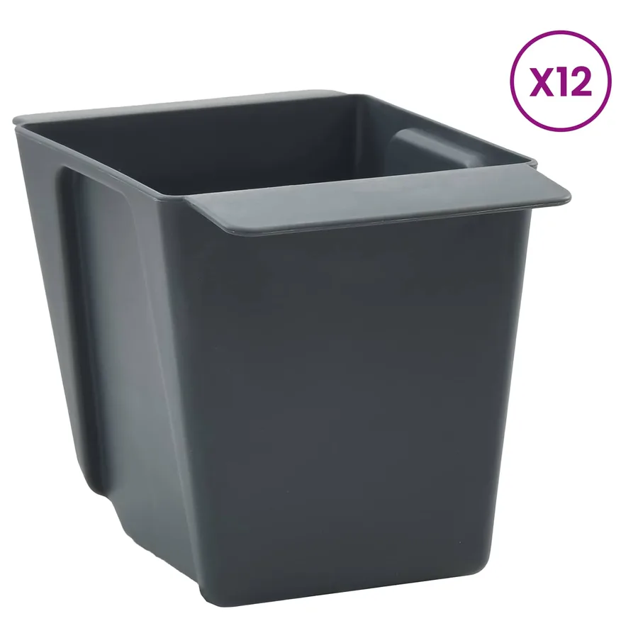 Caisses à fleurs pour palettes Euro 24 pcs Gris - 3