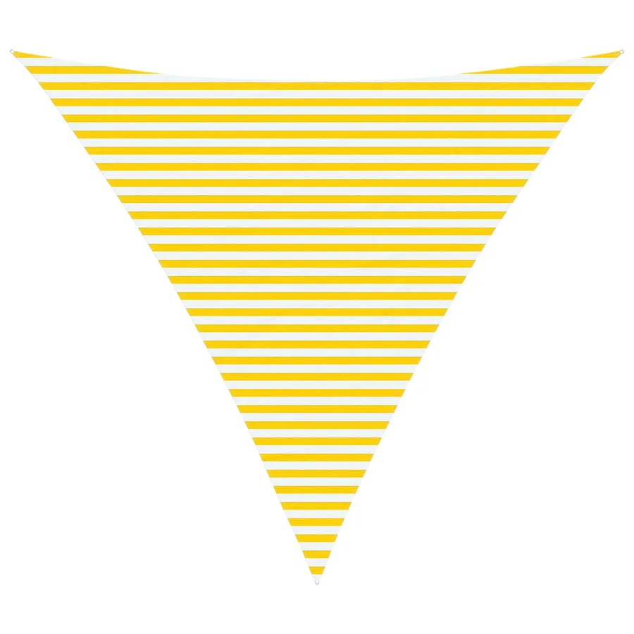 Voile d'ombre Jaune et blanc 6 x 6 x 6 m 100 % polyester Oxford - 2