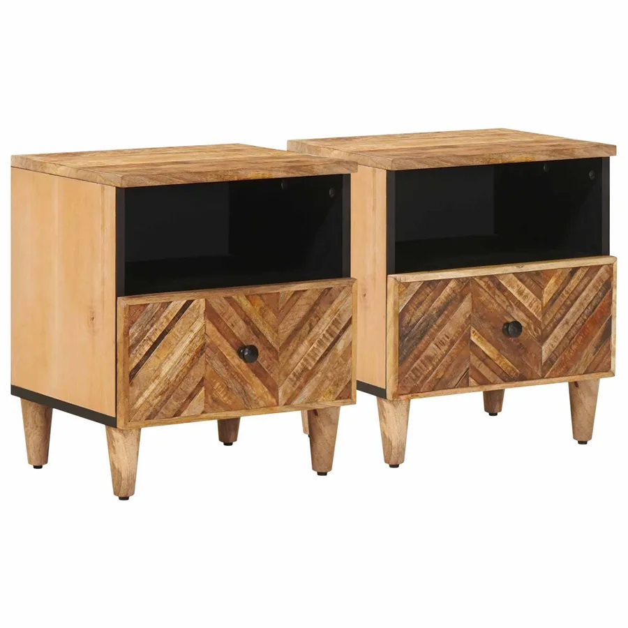 Table de chevet 2 pcs Marron 50 x 33 x 60 cm