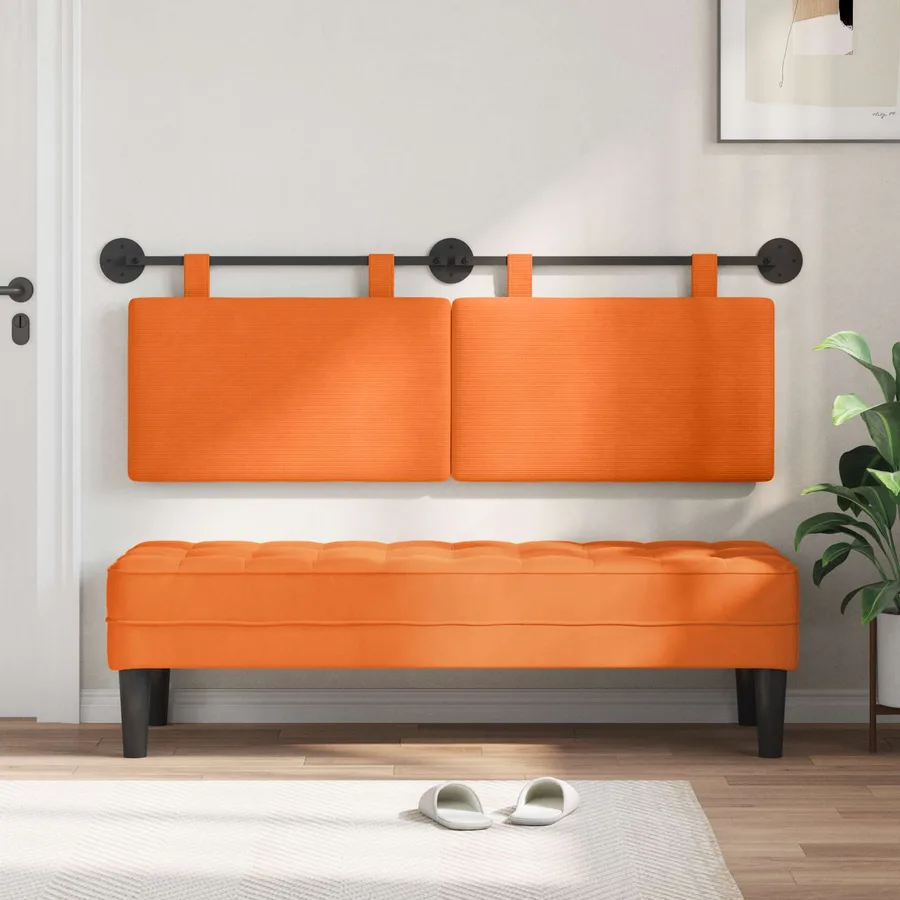 Tête de lit suspendue Tissu en velours côtelé - 3