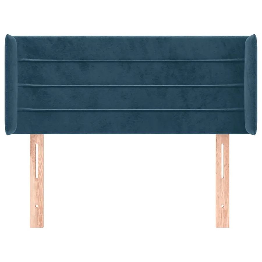 Tête de lit avec oreilles Bleu Foncé 83x16x78/88 cm Velours - 3