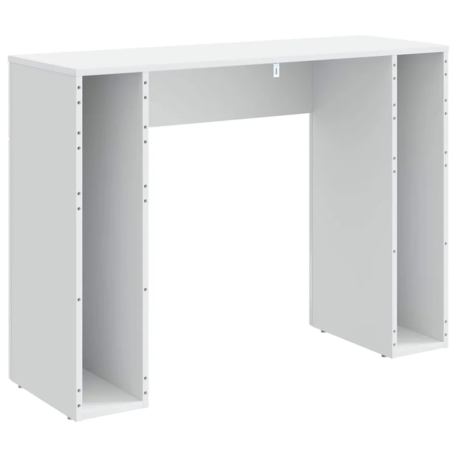Table basse Blanc brillant 102 x 35 x 75 cm Bois d'ingénierie - 7