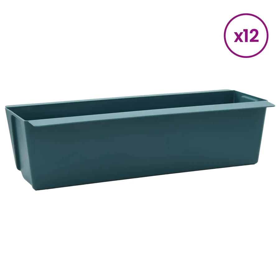 Caisses à fleurs pour palettes Euro 12 pcs Vert - 3