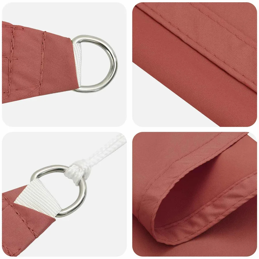 Voile d'ombre Terre cuite 6 x 2,5 m 100 % polyester Oxford - 4