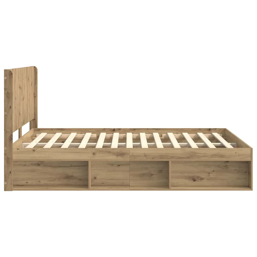 Cadre de lit avec rangement et tête de lit 2 pc - 6