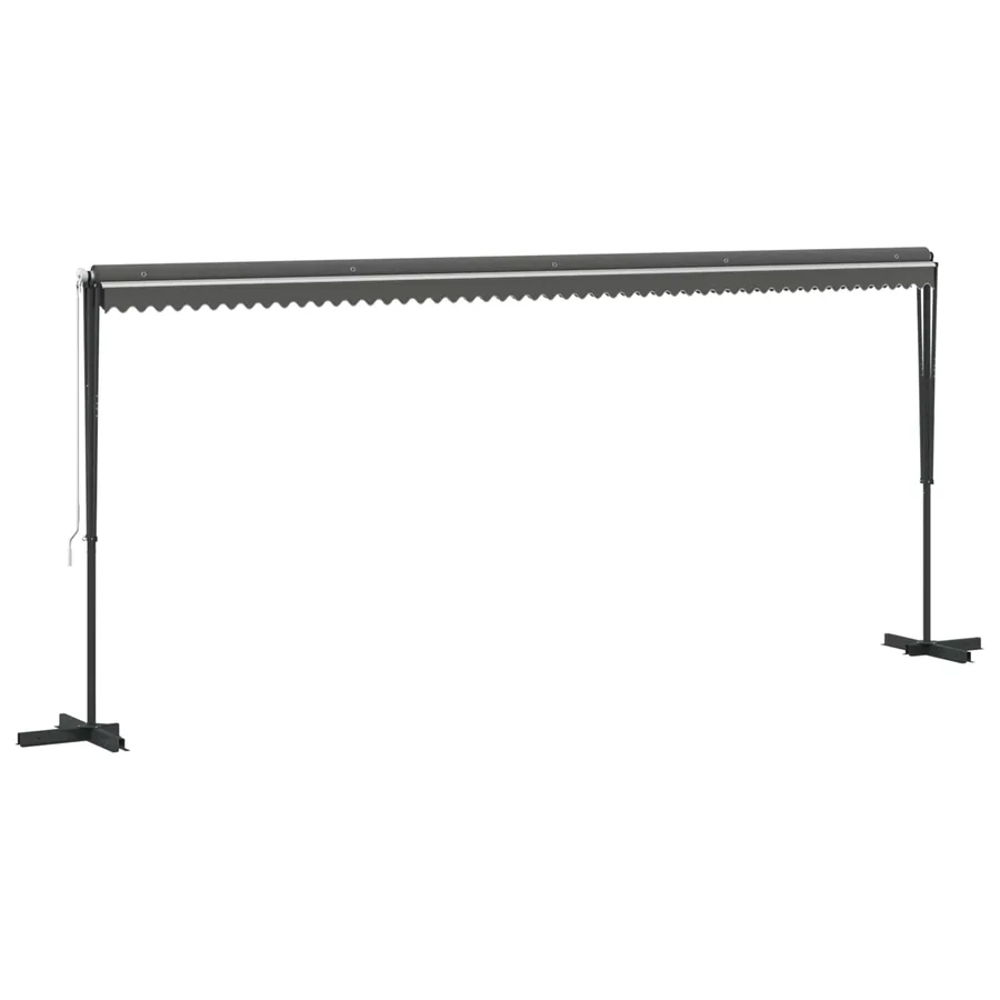 Auvent autoportant Gris 6 x 3 m Polyester - 3