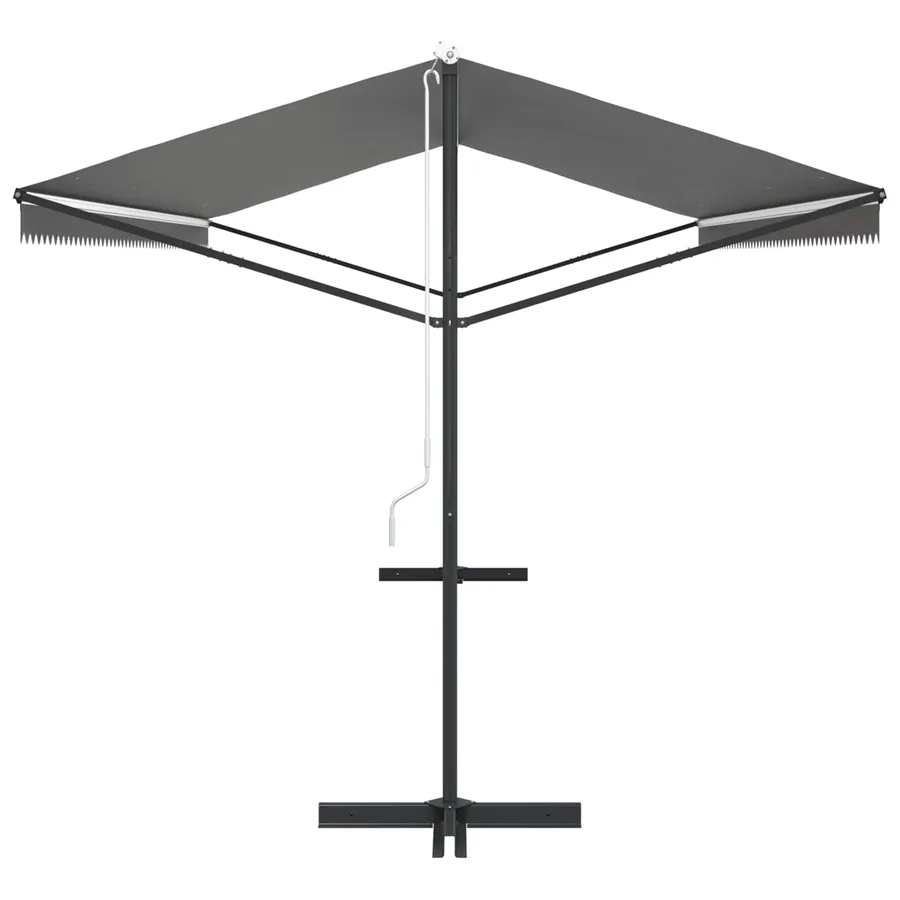 Auvent autoportant Gris 6 x 3 m Polyester - 5