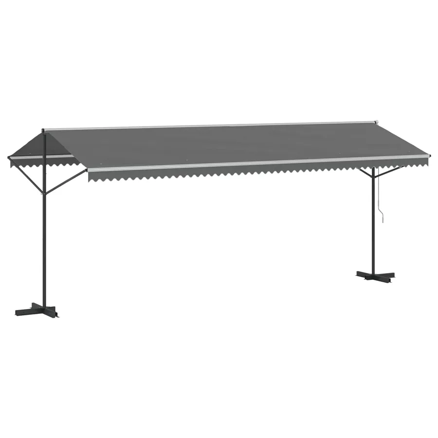 Auvent autoportant Gris 6 x 3 m Polyester - 6