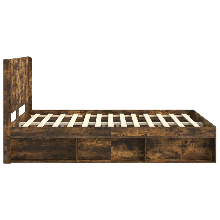 Cadre de lit avec rangement et tête de lit 2 pc - 6